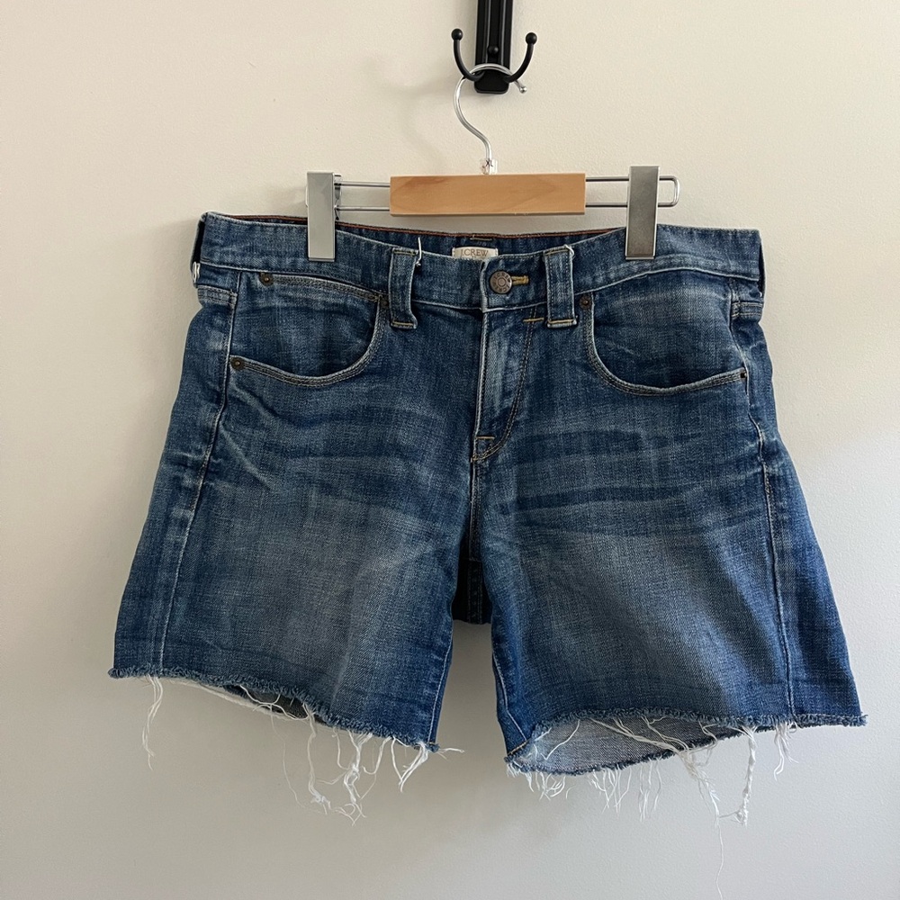 J. Crew Distressed Blue Jean Shorts
